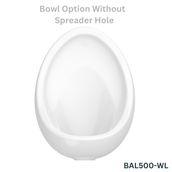 Exposed Urinal Suitable for Retrofit Waterless conversion Kits